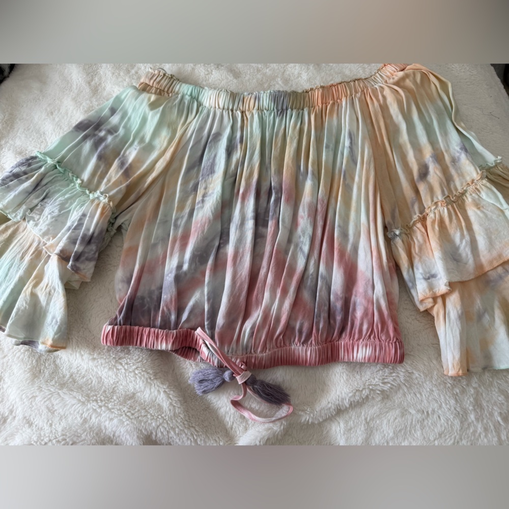 Surf Gypsy Pastel Tie-Dye Top and Shorts Set